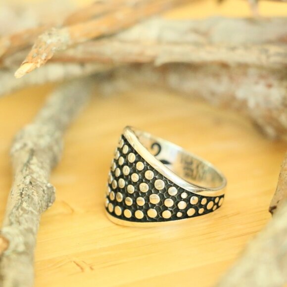 925 Sterling Silver Men's Points Rings GiftFor Him - Picture 7 of 8